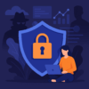 A conceptual digital illustration depicting personal data security, featuring abstract representations of data streams and shield icons, symbolizing privacy protection and control.